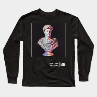 Technique / Minimal Style Graphic Artwork Design Long Sleeve T-Shirt